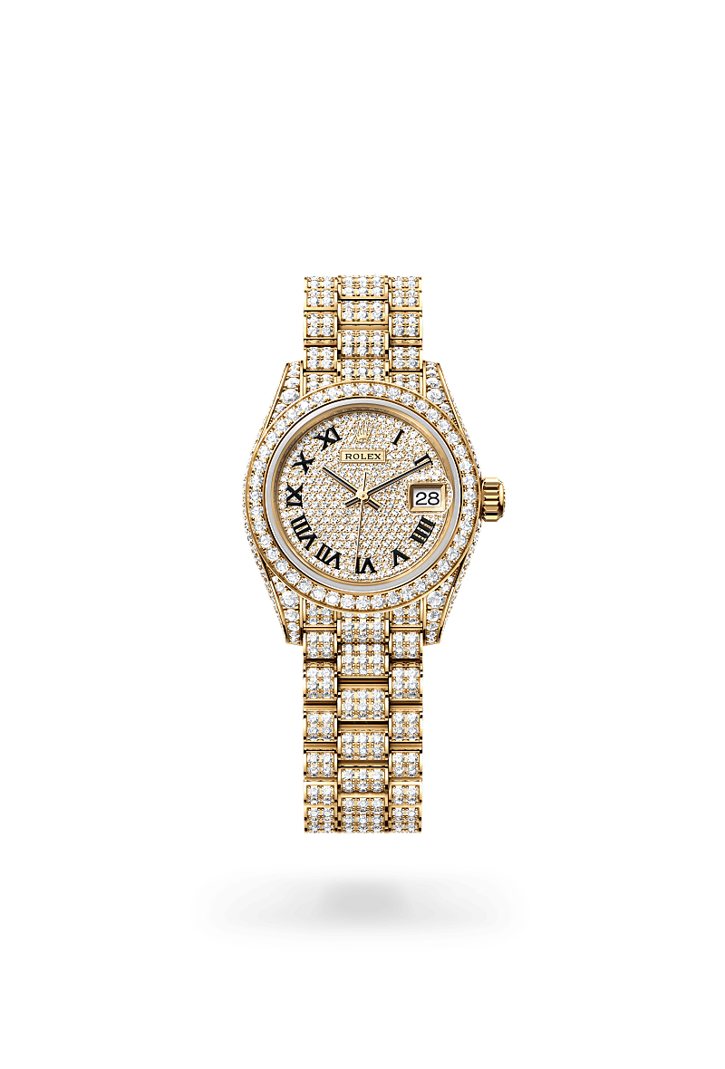 Rolex Lady-Datejust腕錶18K黃金,錶殼兩側及錶耳鑲鑽石款,M279458RBR-0001 - 慎昌鐘錶